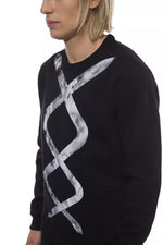 Nicolo Tonetto Chic Monochrome Cotton Men's Sweatshirt