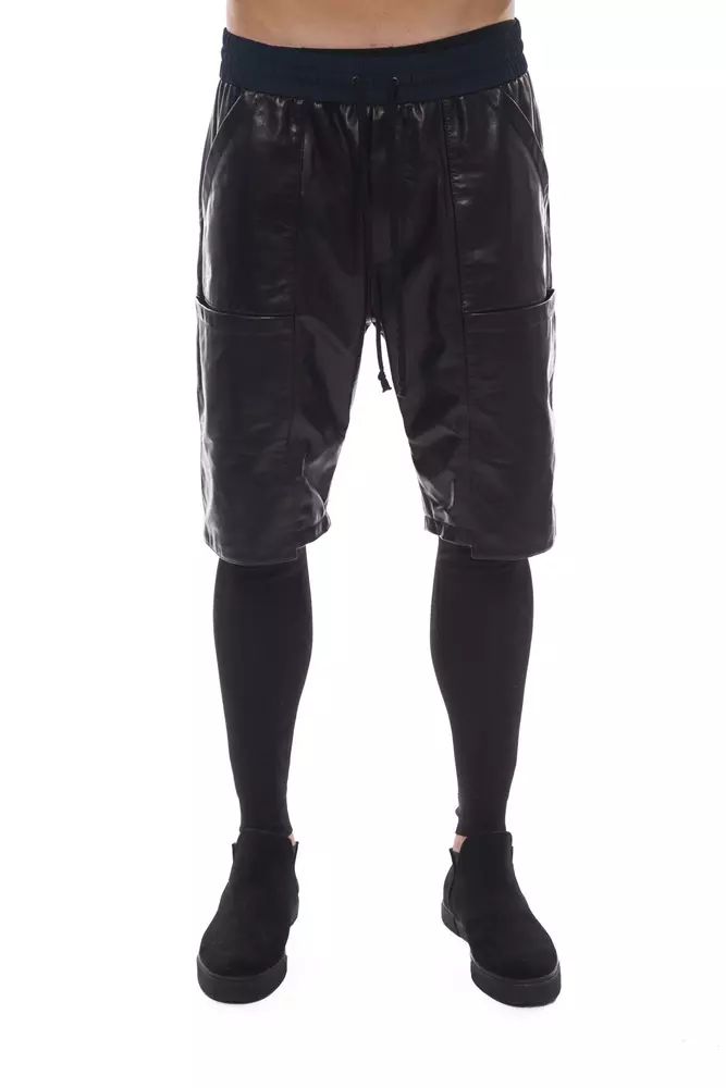 Nicolo Tonetto Eco-Chic Lamb Leather Men's Shorts