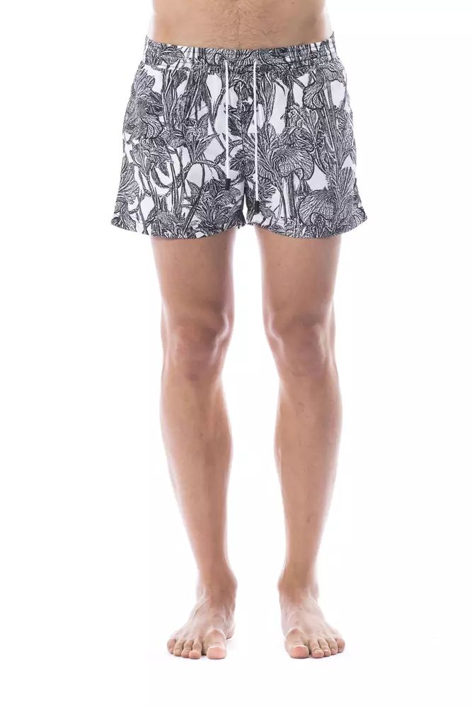 Roberto Cavalli Sport Chic Monochrome Printed Men's Swimsuit