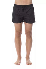 Roberto Cavalli Sport Sleek Black Printed Swimsuit for Men's Men