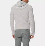 Armata Di Mare Beige Hooded Knit Cardigan with Logo Men's Detail