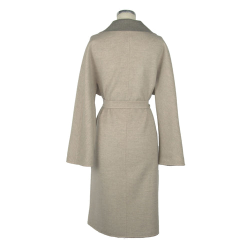 Made in Italy Beige Wool Jackets &amp; Women's Coat