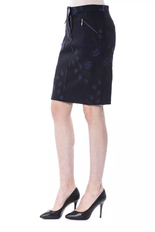 BYBLOS Chic Black Tulip Short Women's Skirt