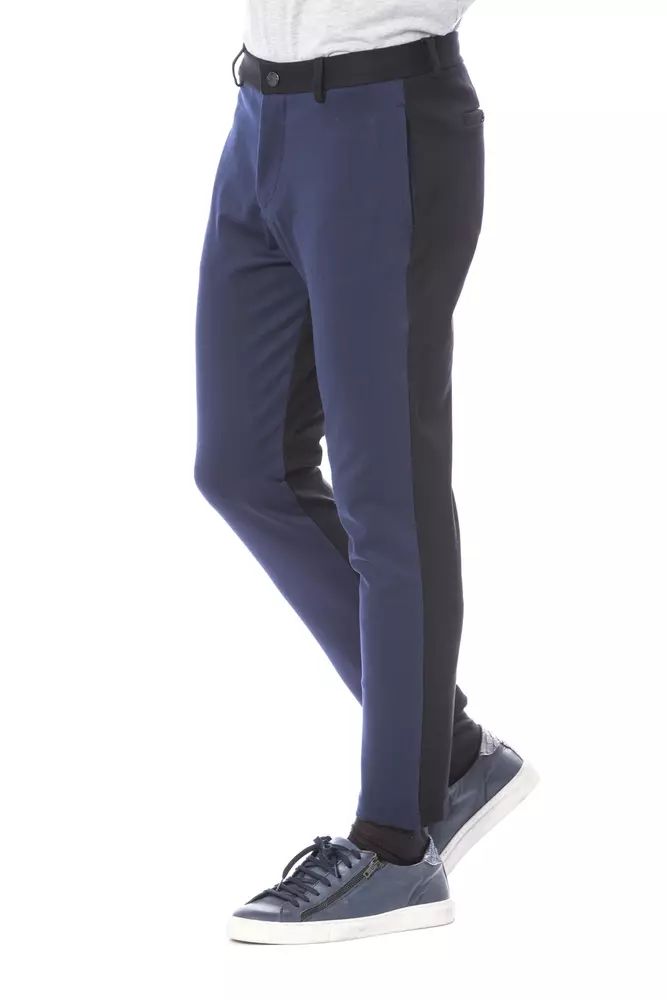 Verri Elegant Slim Fit Blue Men's Trousers