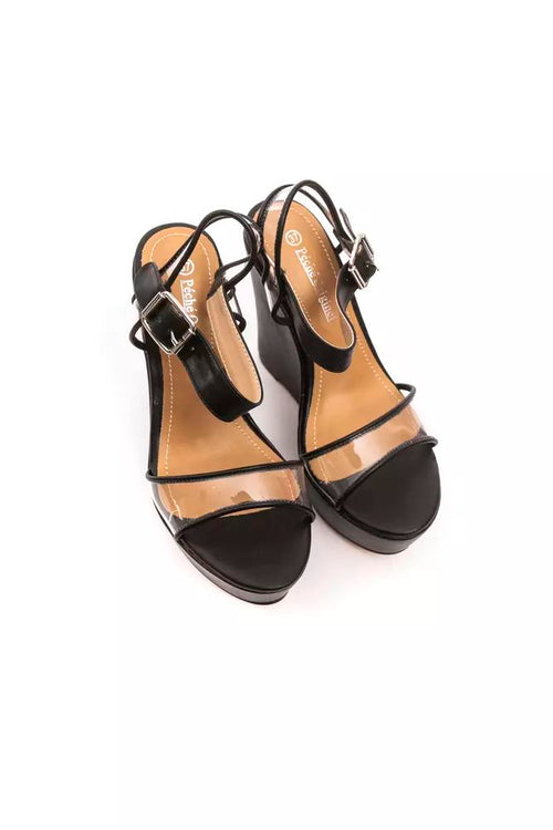 Péché Originel Elevate Your Look with Chic Transparent Wedge Women's Sandals