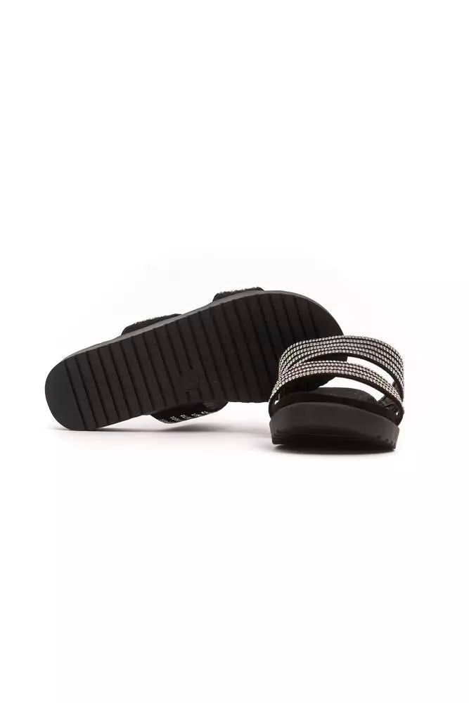 Péché Originel Elegant Silver Strappy Rhinestone Women's Sandals