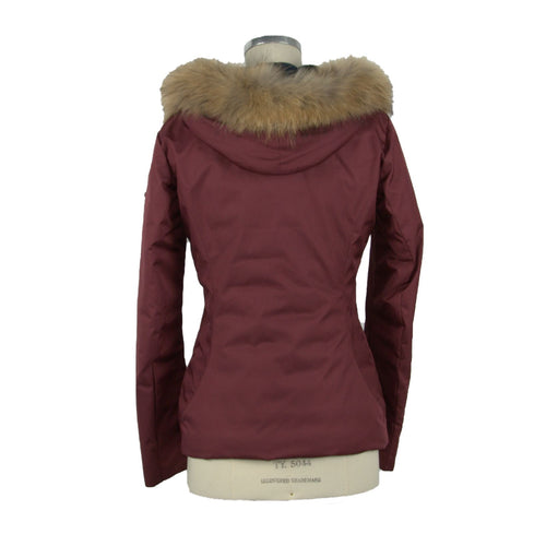 Refrigiwear Elegant Wool-Effect Hooded Jacket with Fur Women's Trim