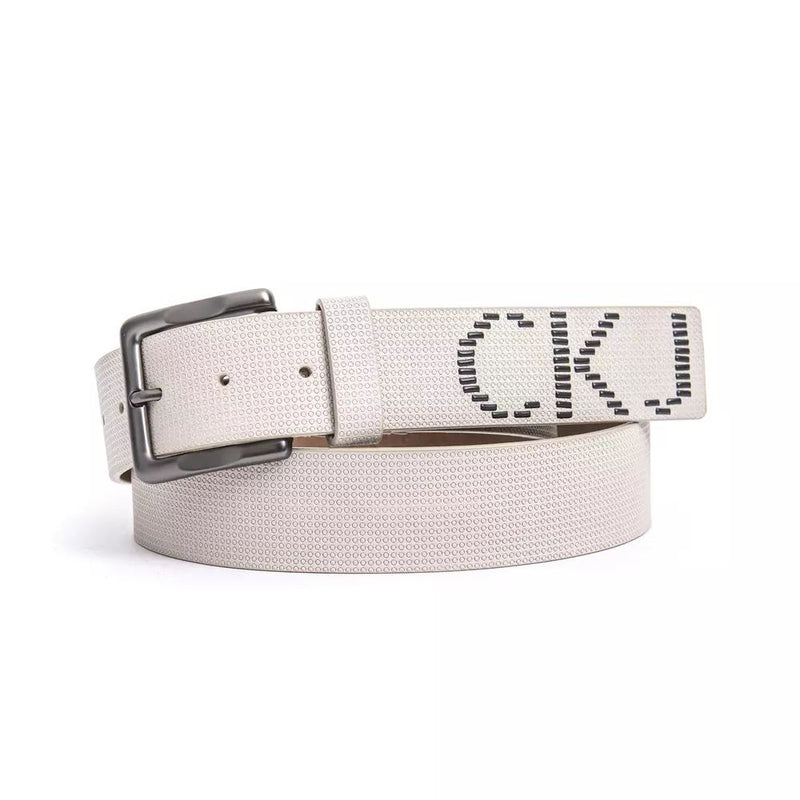 Calvin Klein Jeans Elevate Your Style with Beige Leather Men's Belt