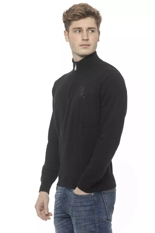 Billionaire Italian Couture Black Cashmere Men's Sweater