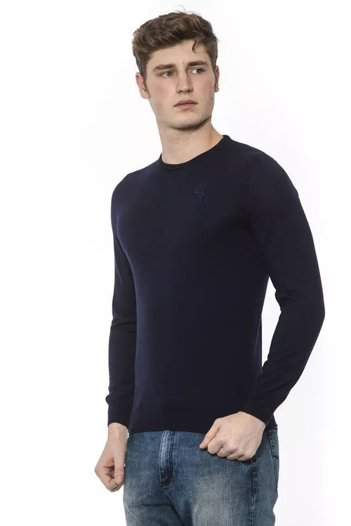 Billionaire Italian Couture Blue Virgin Wool Merinos Men's Sweater