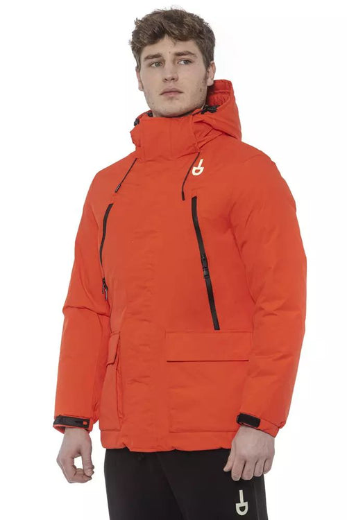 Tond Chic Red Water-Repellent Hooded Men's Jacket