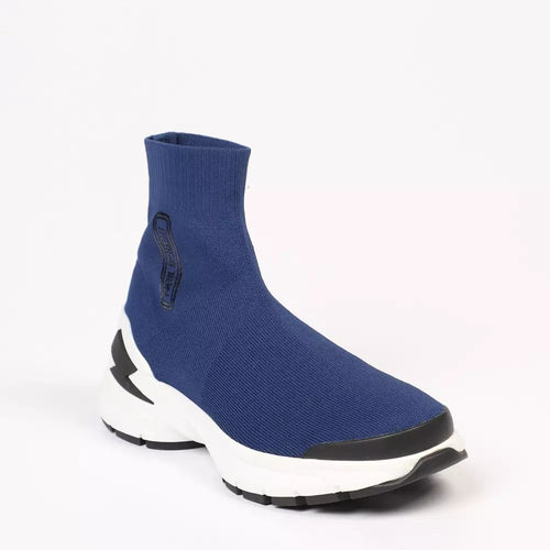 Neil Barrett Electric Bolt Sock Sneakers in Men's Blue