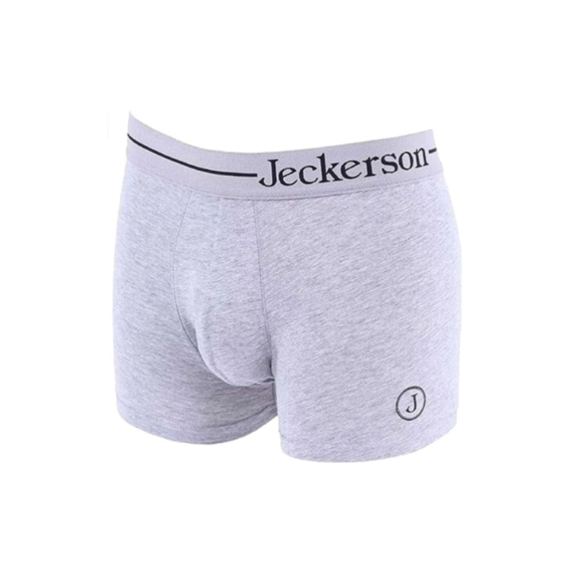 Jeckerson Sleek Monochrome Men's Boxers with Signature Logo