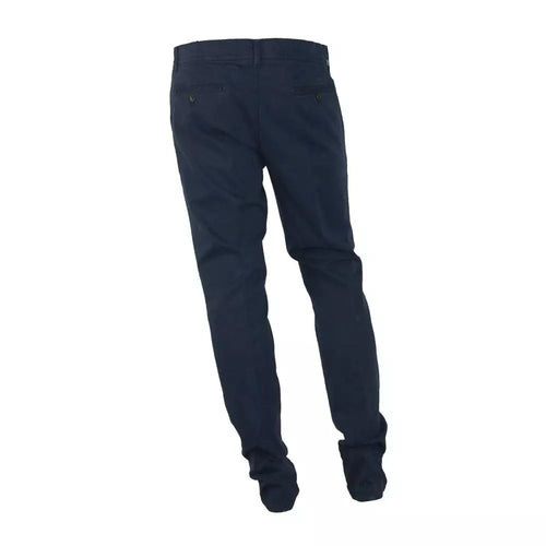 Made in Italy Elegant Blue Winter Men's Trousers