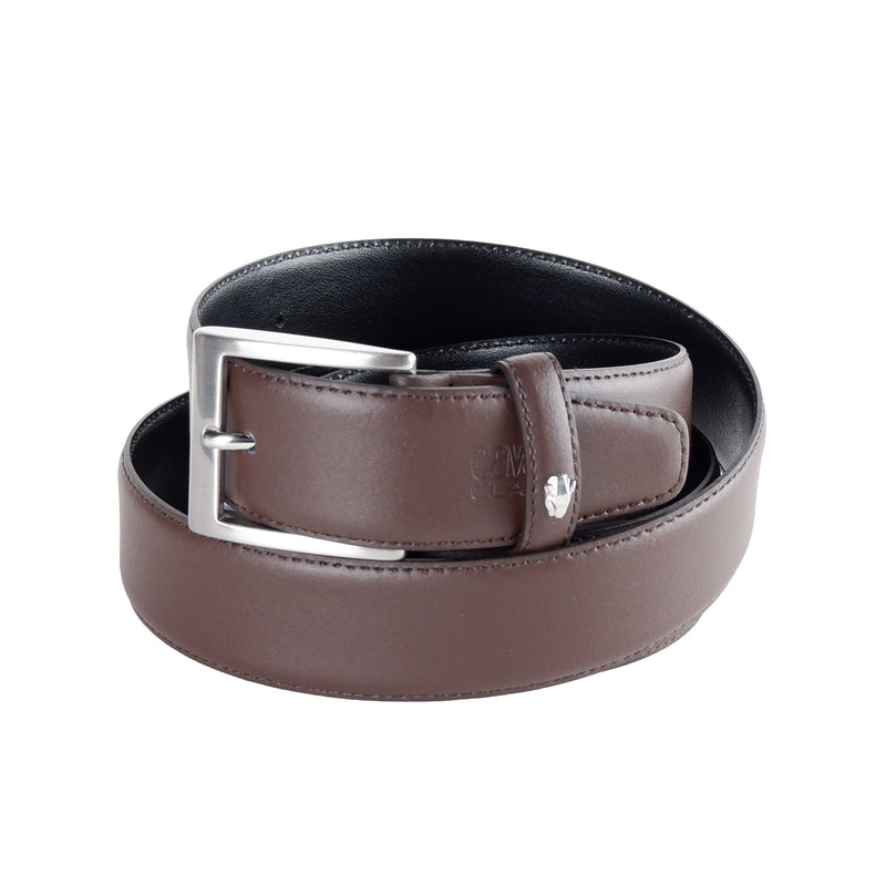 Cavalli Class Brown Leather Di Calfskin Men's Belt
