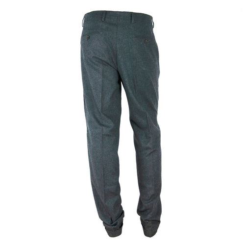Made in Italy Elegantly Tailored Gray Winter Men's Trousers