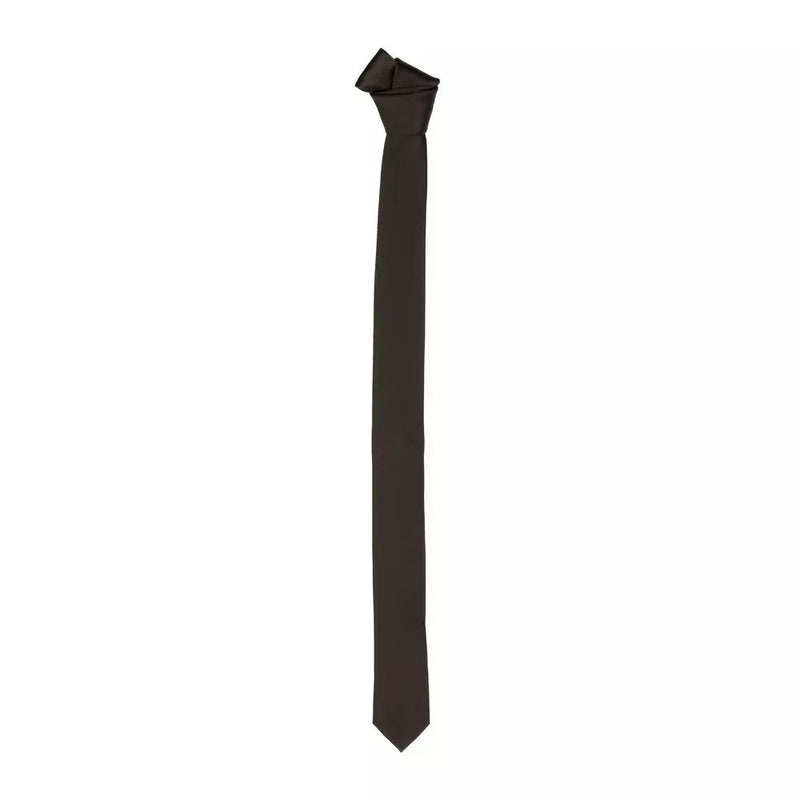 Emilio Romanelli Elegant Burgundy Silk Slim Tie - Men's 40mm