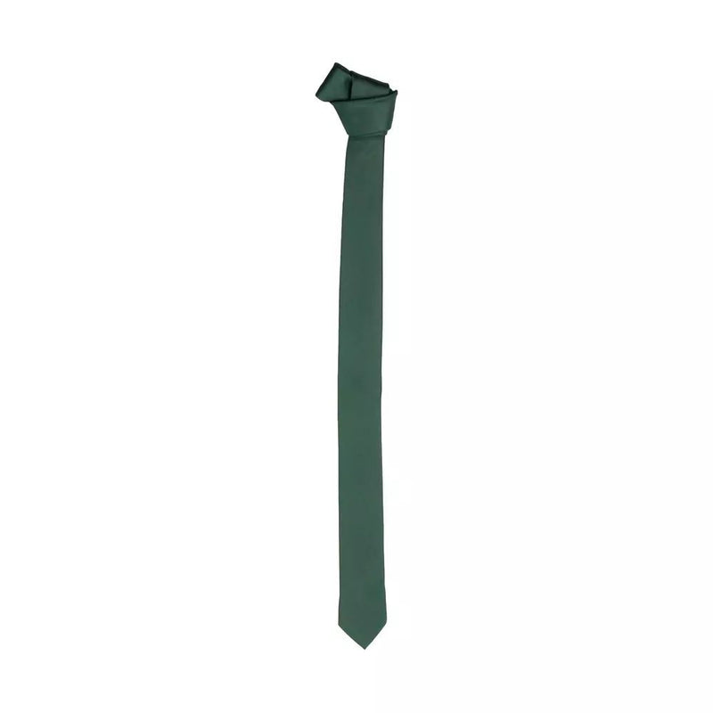 Emilio Romanelli Elegant Green Silk Slim Men's Tie