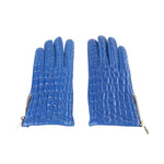 Cavalli Class Elegant Lambskin Leather Gloves in Captivating Women's Blue