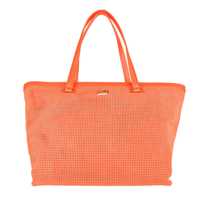 Cavalli Class Chic Dark Orange Leather Women's Handbag