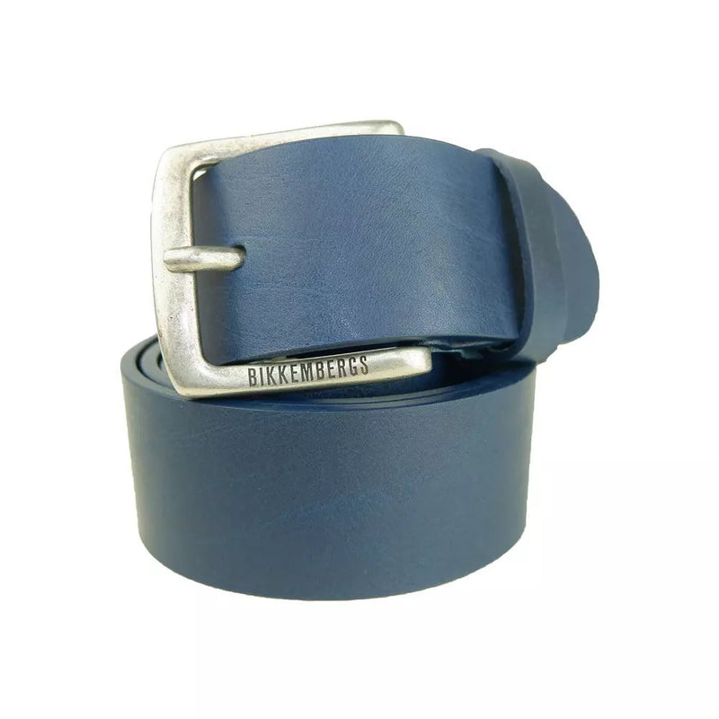 Bikkembergs Elegant Blue Leather Men's Belt