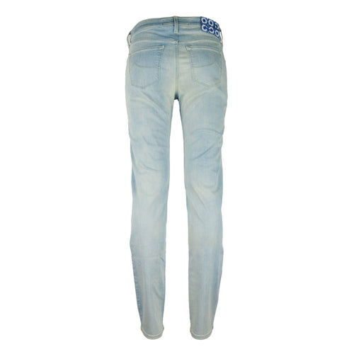 Jacob Cohen Chic Straight Leg Denim with Leather Women's Accents