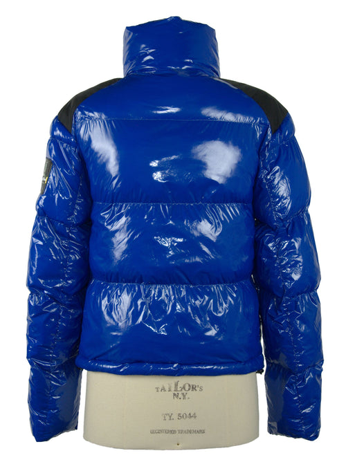 Refrigiwear Chic Blue Down Jacket with Eco-Friendly Women's Flair