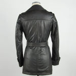 Emilio Romanelli Elegant Brown Leather Trench Women's Coat