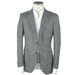 Emilio Romanelli Elegant Gray Slim Wool-Linen Blend Men's Blazer