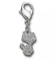New SWAROVSKI CRYSTAL Red White Reversible Edison Scooter CAR CHARM