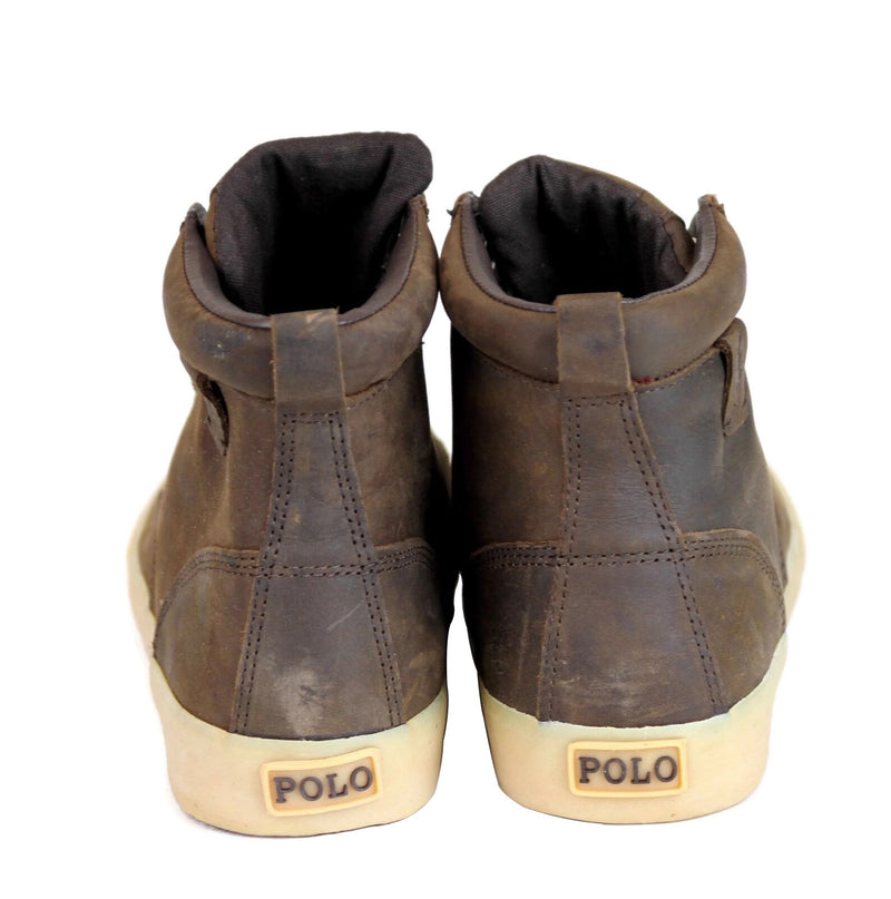 Polo Ralph Lauren Men's Tedd Leather High Top Sneaker With Logo