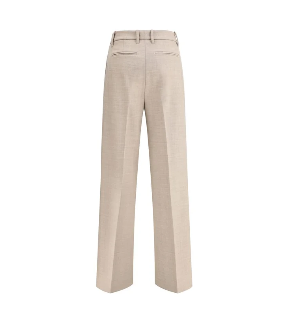 True Royal Beige Wool Casual Women's Pants