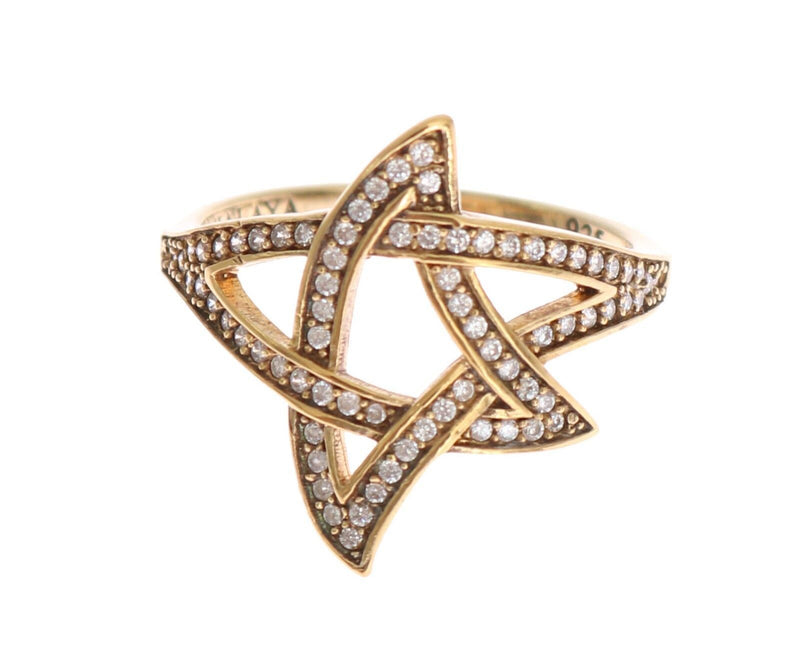 Nialaya Elegant Gold CZ Crystal Embellished Women's Ring
