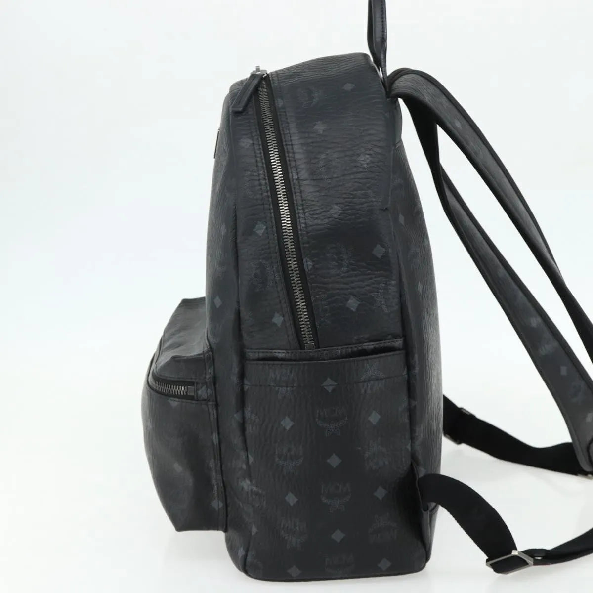MCM Vintage Vicetos Leather Black Leather Backpack Bag (Pre-Owned)
