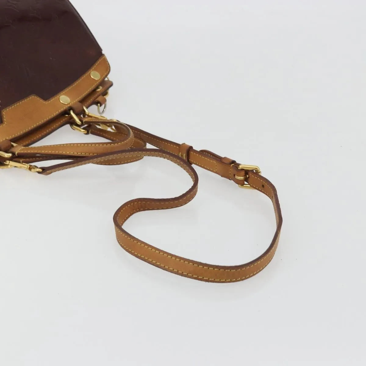 Louis Vuitton Brea Monogram Vernis Burgundy Patent_Leather Handbag (Pre-Owned)