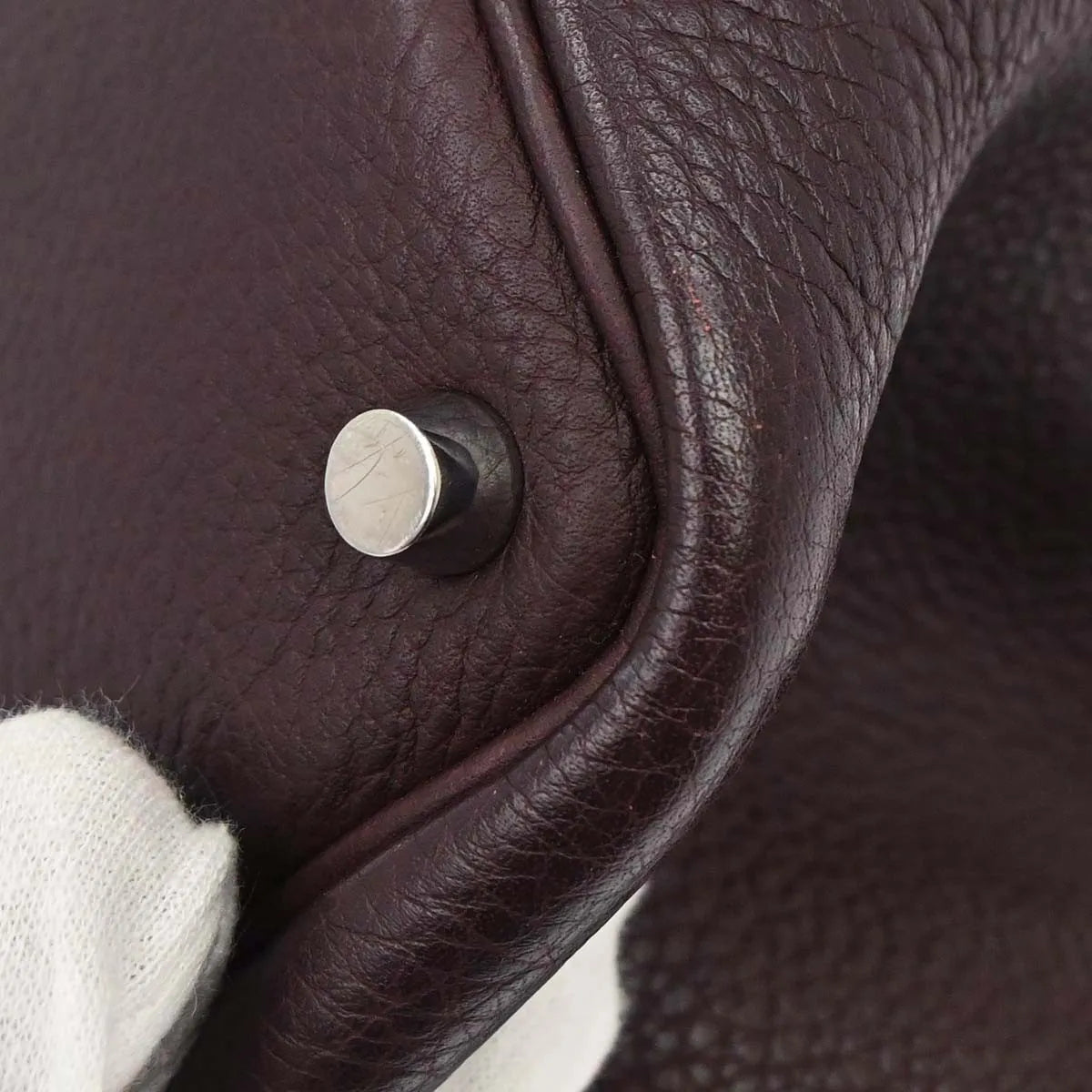 Hermes Picotin Lock Clemence Brown Leather Handbag (Pre-Owned)