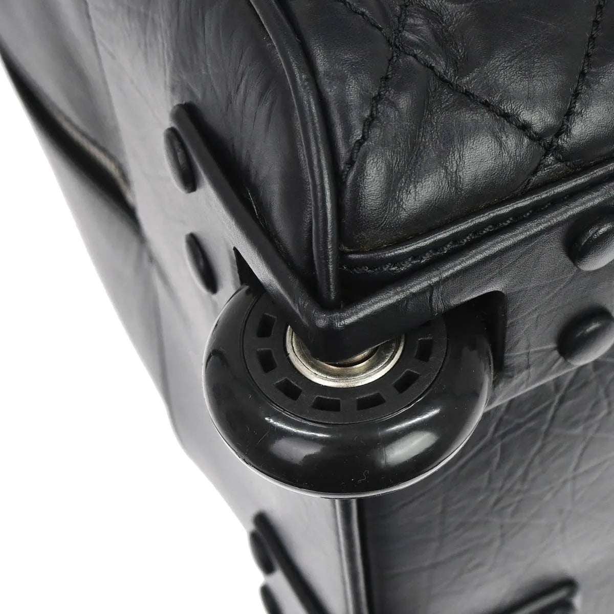 Chanel Chanel Paris New York Line Carry-On Bag Calfskin Black Calfskin Travel Bag Bag (Pre-Owned)