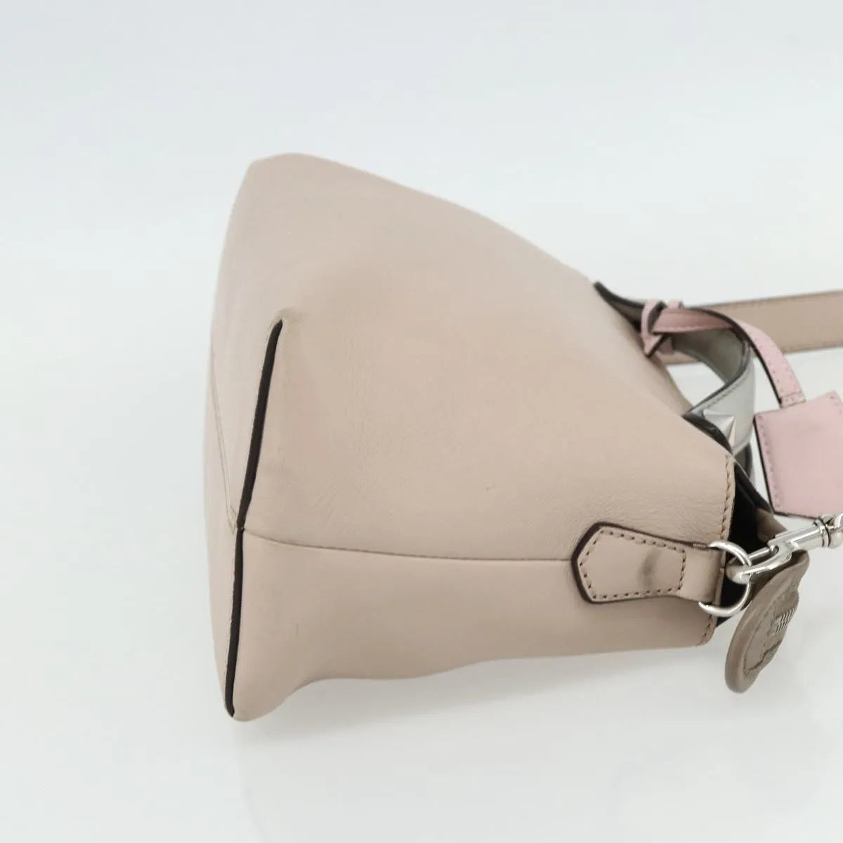 Fendi By The Way Satchel Leather Beige Leather Handbag (Pre-Owned)