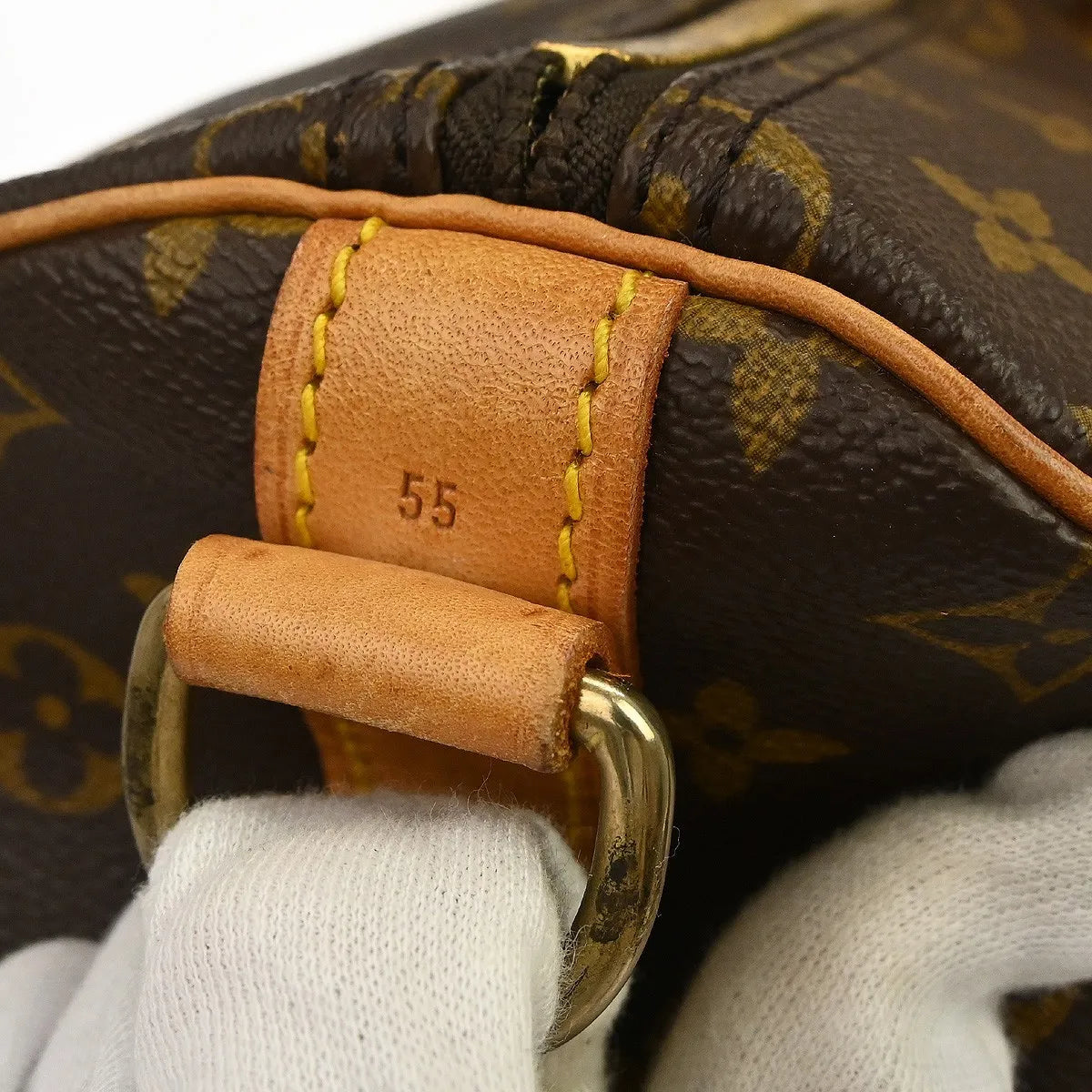 Louis Vuitton Keepall Bandouliere Monogram Canvas Brown Canvas Travel Bag Bag (Pre-Owned)