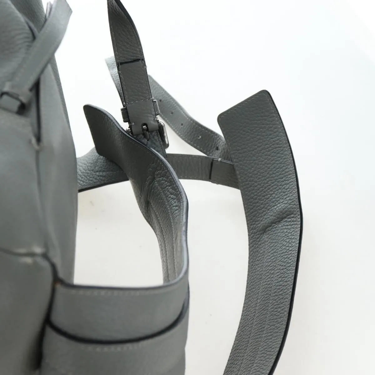 Loewe T Backpack Leather Gray Leather Backpack Bag (Pre-Owned)