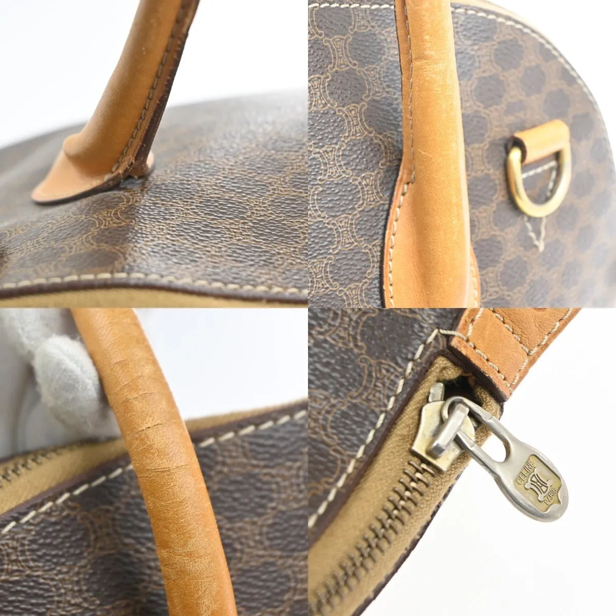 Celine Macadam Macadam With Leather Brown Pvc Handbag (Pre-Owned)