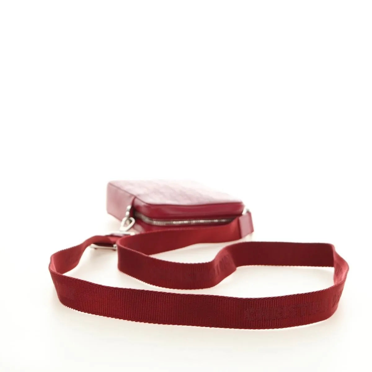 Christian Dior World Tour Zip Messenger Oblique Galaxy Leather Red Canvas Shoulder Bag Bag (Pre-Owned)
