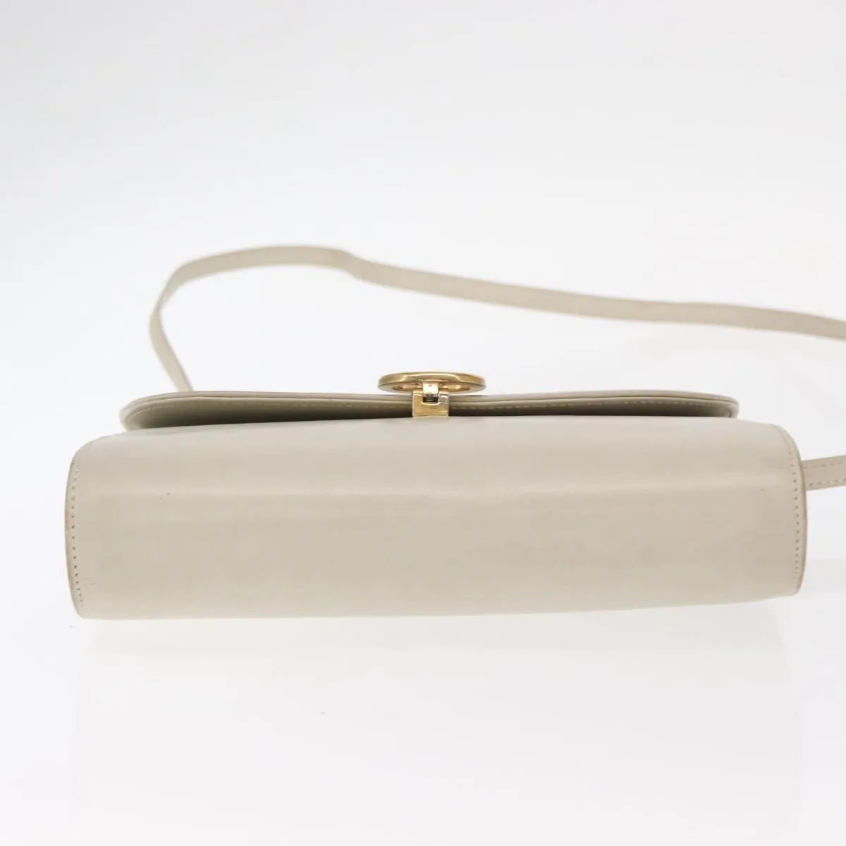 Celine Vintage Leather Ecru Leather Shoulder Bag Bag (Pre-Owned)