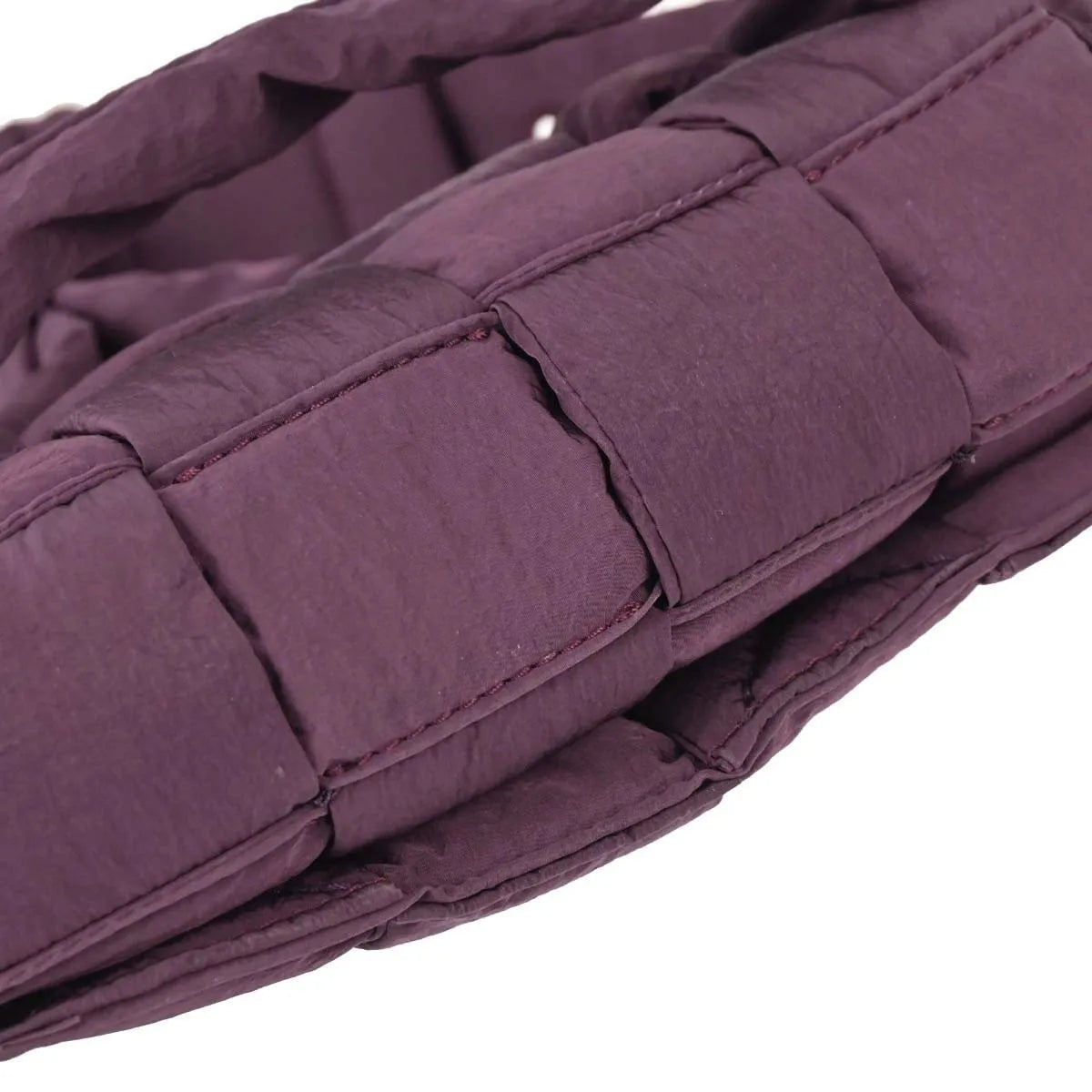 Bottega Veneta Padded Tech Cassette Intrecciato Nylon Purple Nylon Shoulder Bag Bag (Pre-Owned)