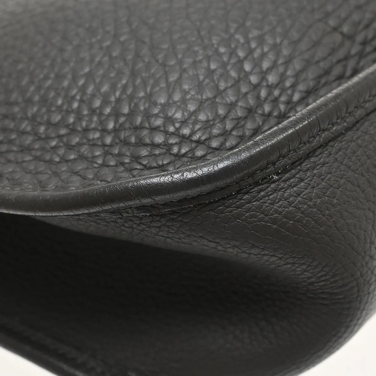 Hermes Evelyne Bag Gen I Clemence Gray Leather Handbag (Pre-Owned)