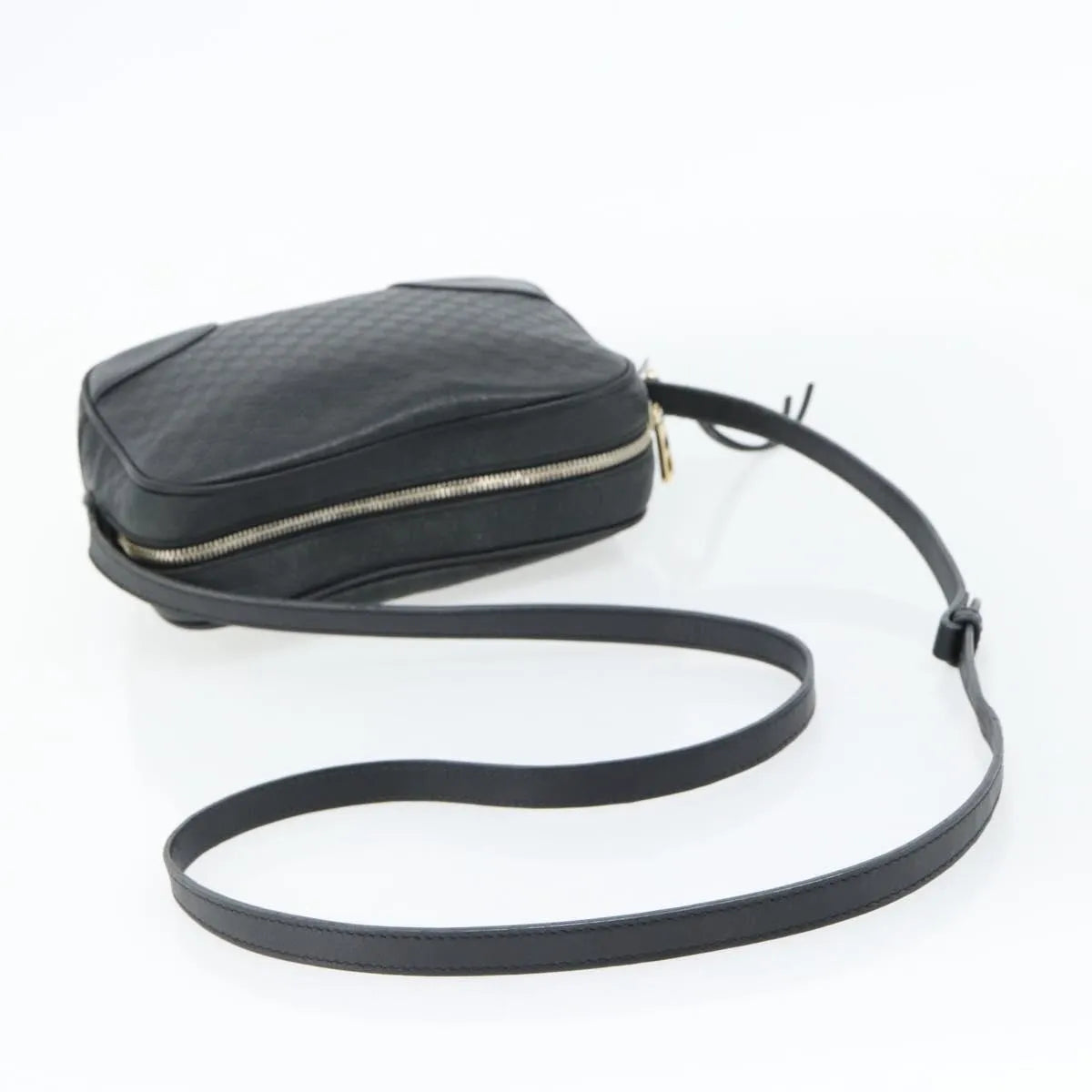Gucci Bree Microguccissima Motif Gg Black Leather Shoulder Bag Bag (Pre-Owned)