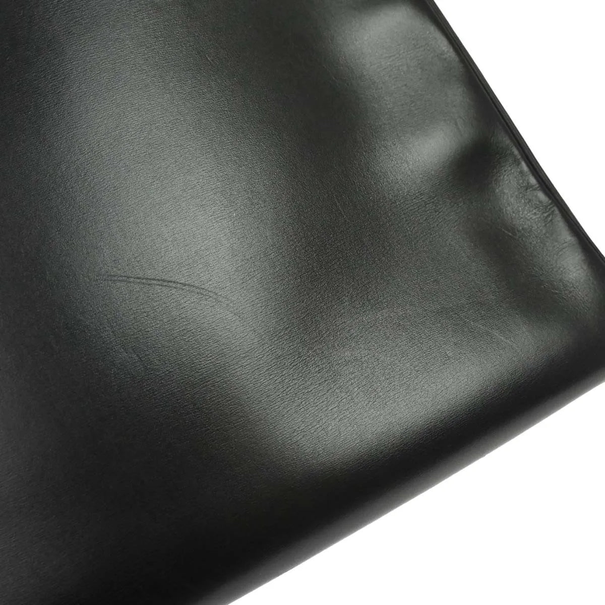 Hermes Kelly Handbag Black Box Calf With Palladium Hardware Black Leather Handbag (Pre-Owned)