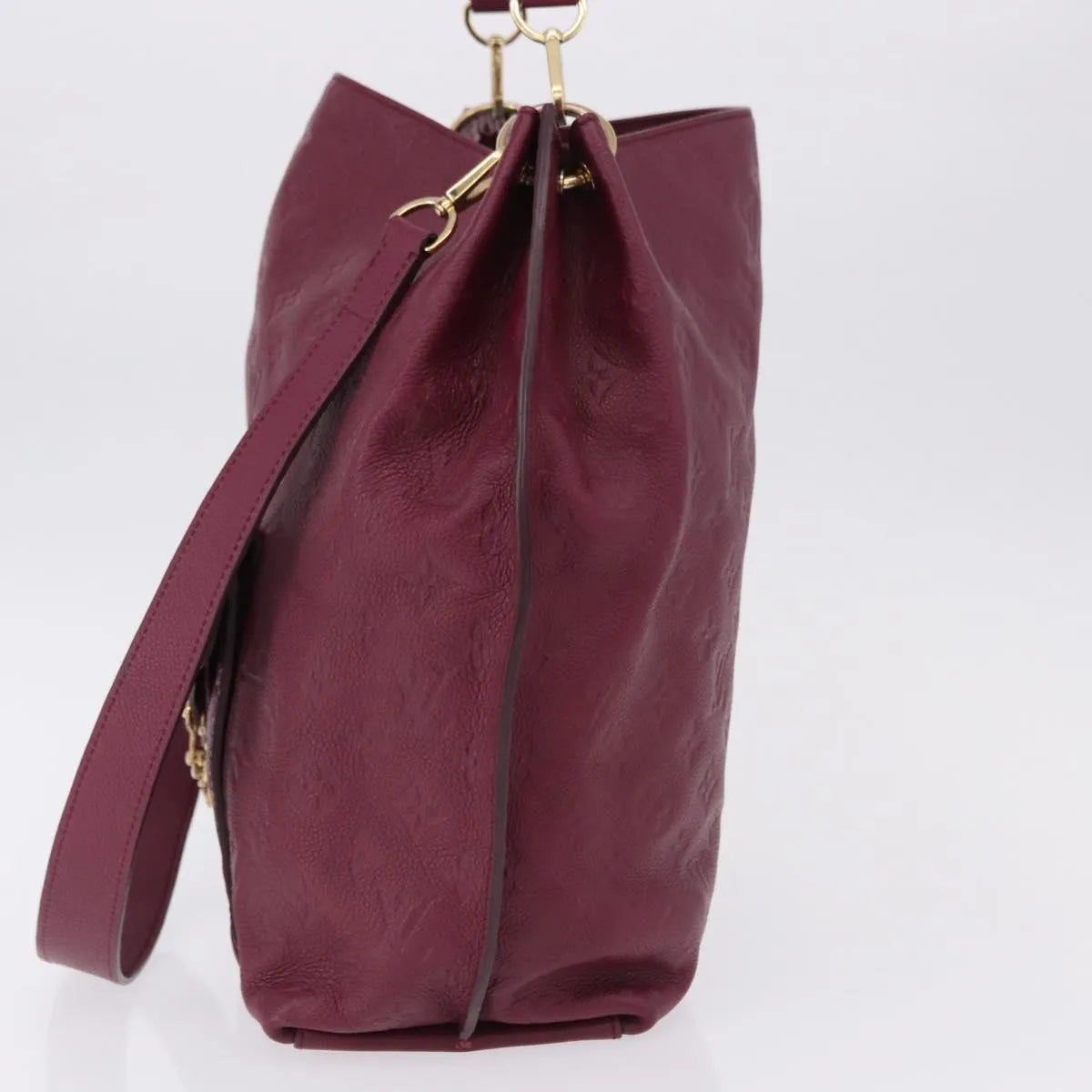 Louis Vuitton Metis Hobo Monogram Empreinte Leather Burgundy Leather Handbag (Pre-Owned)