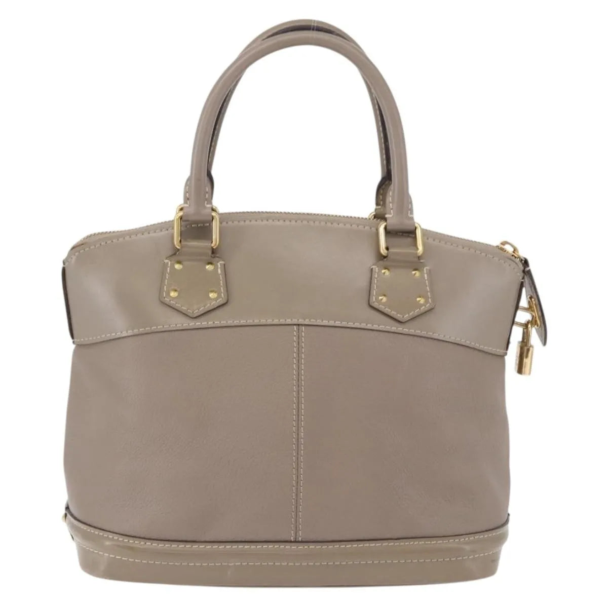 Louis Vuitton Suhali Lockit Leather Gray Leather Handbag (Pre-Owned)