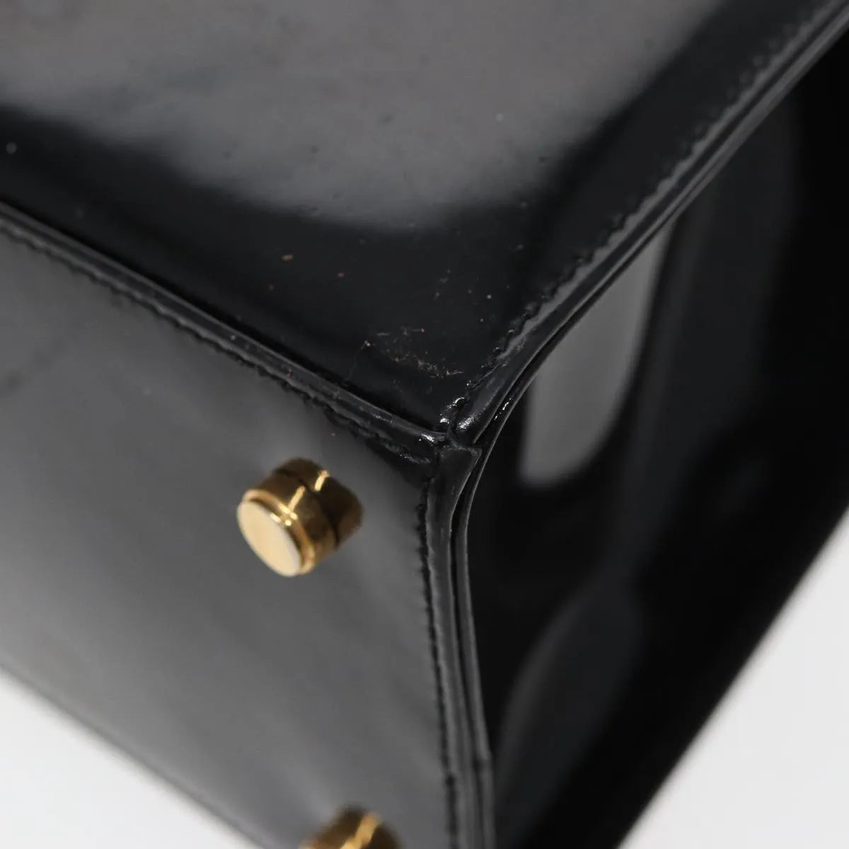 Salvatore Ferragamo Vara Patent Leather Black Patent_Leather Shoulder Bag Bag (Pre-Owned)
